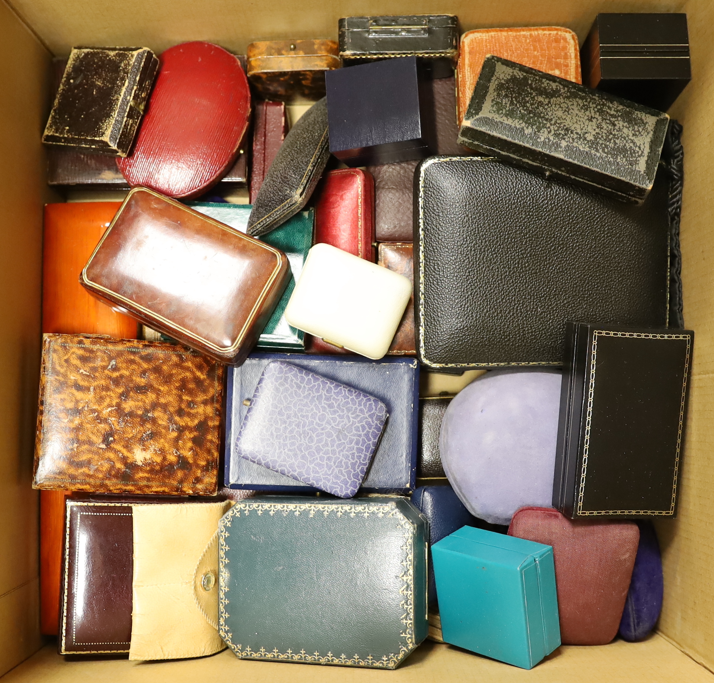 A group of assorted jewellery boxes including Liberty.